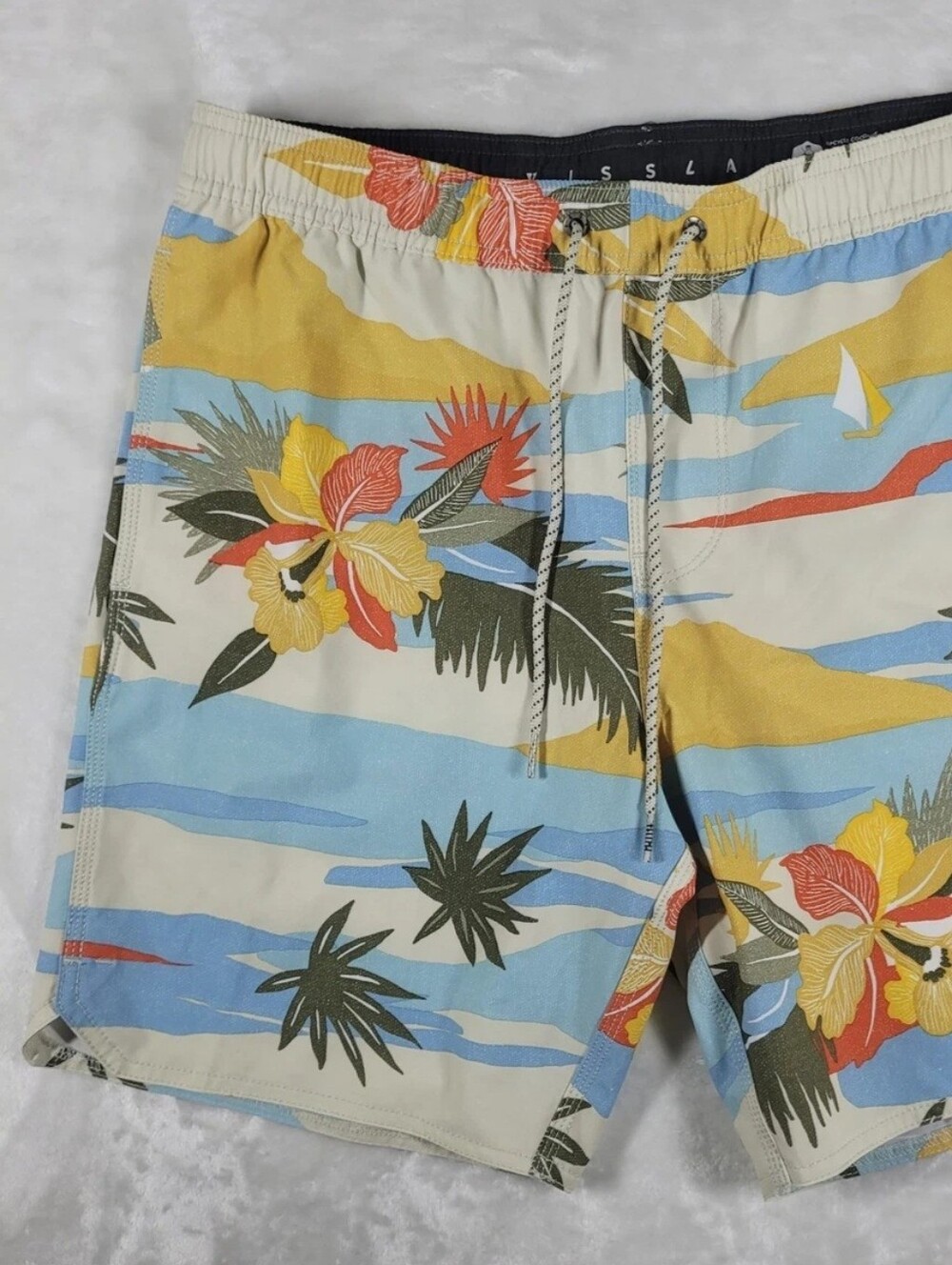 VISSLA Mens Tropical Hibiscus Board Shorts Stretch Trunks
